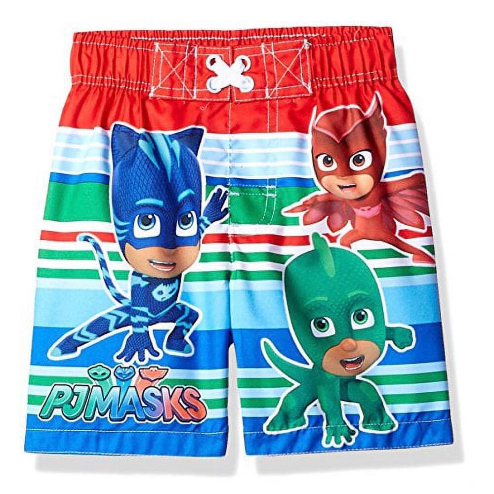 Dreamwave Toddler Boys PJ Masks Graphic Print Swim Trunks Red Blue Size 2T
